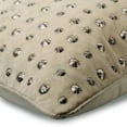 thumbnail image 2 of The HomeCentric Throw Pillow Cover Ivory Pack of 2 18"x18" (45x45 cm) Cushion Cover Velvet Dotted Beaded & Gold Foil Throw Pillow Cover&nbsp;For Sofa Dotted Circles & Dots - Wheeling Around Ivory, 2 of 3