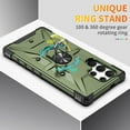 thumbnail image 6 of TECH CIRCLE for Galaxy S25 Rugged Shockproof Phone Case with Rotating Ring Holder Kickstand, Compatible with Magnetic Car Mount, Slim Fit Lightweight Protective Hard Shell Cover, Armygreen, 6 of 8