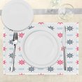 thumbnail image 3 of Ambesonne Nautical Place Mats Set of 4, Ship Helm Waves Retro, Standard Size, Red Blue, 3 of 6