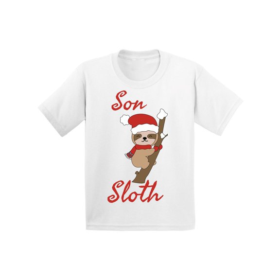 Awkward Styles Toddler Christmas Shirt for Toddler Girls Christmas Shirt for Toddler Boys Son Sloth T-Shirt