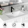 thumbnail image 4 of PULUOMIS 36" Bathroom Vanity with Sink, Painted Surface Solid Wood Frame Bathroom Storage Vanities Set with 3 Drawers, Louvre Design Cabinet with Integrated Ceramic Sink, White, 4 of 8