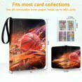 thumbnail image 5 of Basketball Card Book,4-Pocket Book For 480 Cards,60 Removable Binders,Binder For Cards Comic Book Protector,Basketball Card Holder With Sleeves Basketball Card Binder(Fire Basketball), 5 of 5