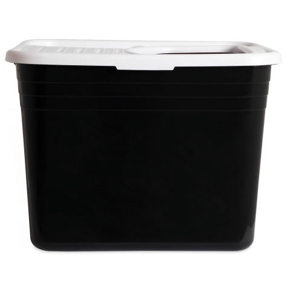 Arm & Hammer Top Entry Cat Litter Pan Enclosed Cat Litter Box with Attached  Lid, Recycled Materials, Small, Black and White - Walmart.com