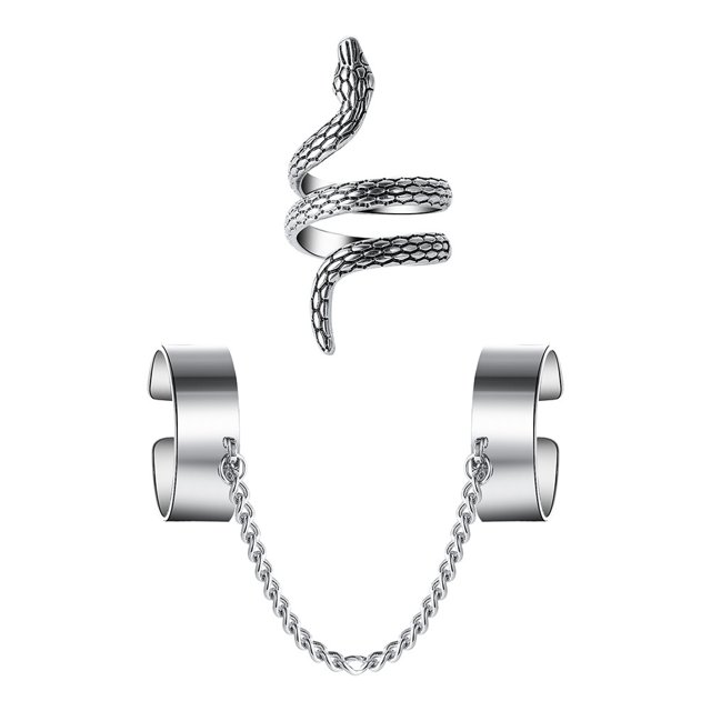 LATS Punk Cool Hip Pop Anillos Cadena ajustable multicapa Cuatro anillos de dedo abiertos Aleación Hombre Anillos giratorios para mujeres Regalo de fiesta Tan Jianjun unisex