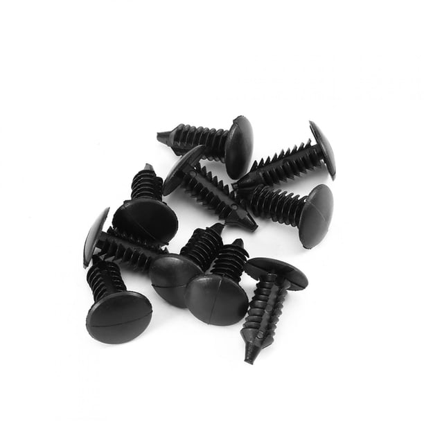 100PCS Clips de remache de remache Remache de nylon negro Retenedor de parachoques Clips de plástico para automóvil Clips de remache sujetador de nylon Clips de remache Panel de ANGGREK Otros
