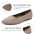 thumbnail image 3 of Veittes Women's Wide Width Suede Ballet Flats - Pointed Toe, Anti-Slip Sole, Comfortable for Office., 3 of 6