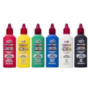 Tulip Dimensional Fabric Paint Shiny 6-Pack - Permanent 3D Fabric Paint in Classic Primary Colors