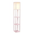 thumbnail image 4 of Simple Designs Floor Lamp Etagere Organizer Storage Shelf with Linen Shade, 4 of 7
