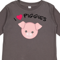 thumbnail image 4 of Inktastic I Love Piggies with Cute Pig Boys or Girls Long Sleeve Toddler T-Shirt, 4 of 5