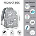 thumbnail image 6 of Cute Dog & Succulents Backpack - Botanical Theme for Nature Lovers, Gift for Plant & Pet Fans, Eco-Friendly Material, Roomy Front Pocket, 6 of 6