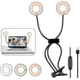 thumbnail image 1 of Anillo de luz con clip para iluminación de videoconferencia, luz USB para computadora portátil para reunión de zoom, anillo de luz LED de escritorio con abrazadera para cámara web de computadora, ani Namotu CZBG-ZC75, 1 of 7