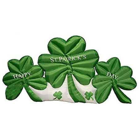 12' Air Blown Inflatable "Happy St. Patrick's Day" Shamrock Clover Patch Yard Decoration