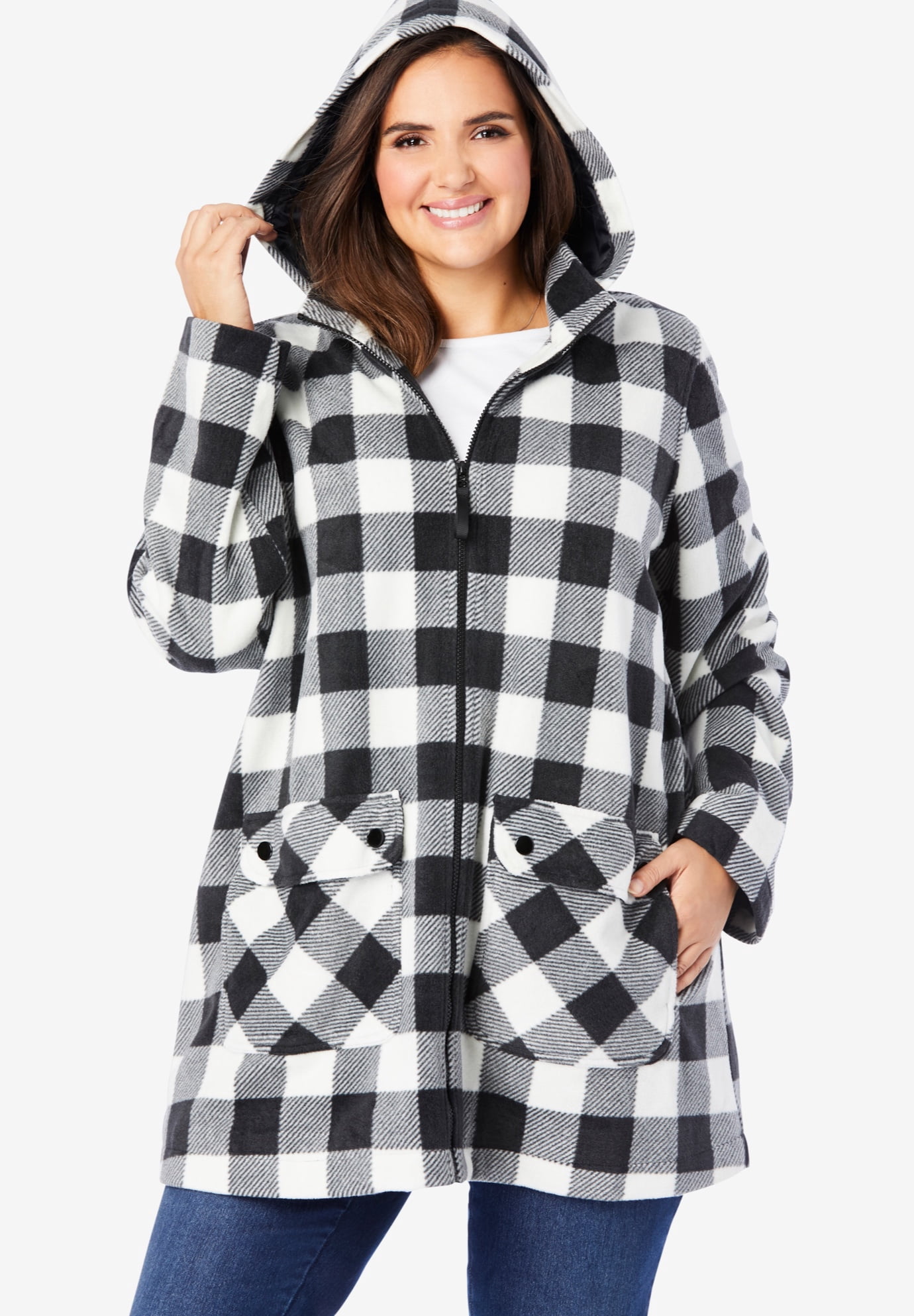 Plus Size Hooded Fleece Coat - image 3