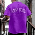 thumbnail image 2 of kamemi Graphic Tees Men Men's V-Neck T-shirts(Purple,L), 2 of 6