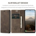 thumbnail image 2 of Funda para Samsung Galaxy S25, diseño clásico de cuero tipo billetera, cierre magnético, función atril, ranura para tarjetas, protección a prueba de golpes para Samsung Galaxy S25, 2 of 9