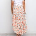 thumbnail image 3 of Falda con estampado floral para mujer, falda floral elástica de verano para mujer, falda con cintura elástica, falda tipo A diseñada para brindar precisión, 3 of 4