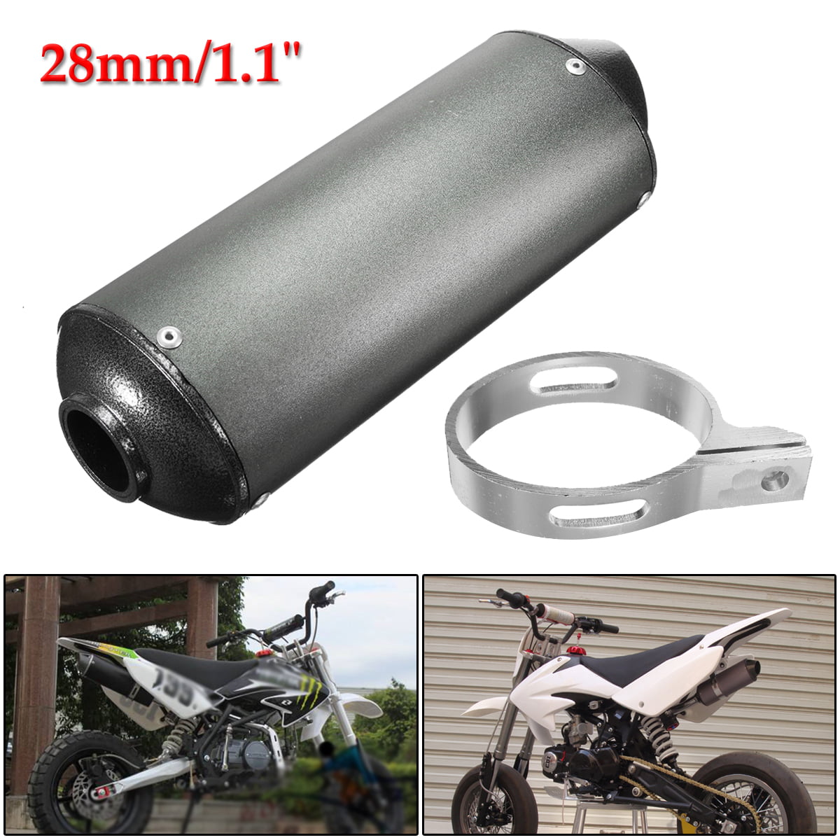 PeroFors 28mm Pot d’échappement Tuyau clamp pour TTR CRF50 SSR Thumpstar 50 90 110 125cc Dirt Bike-Vert