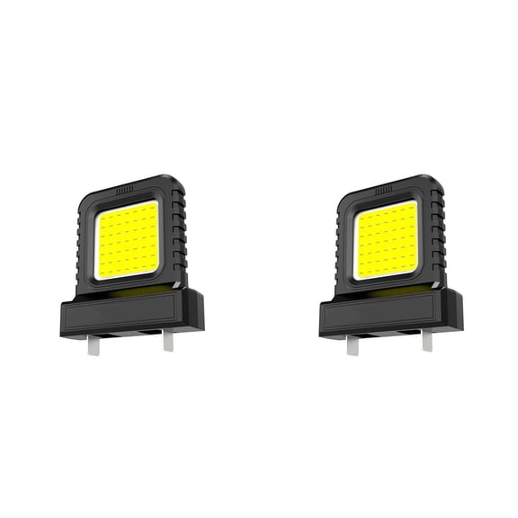 Cordless Work Light, 14W Portable LED Floodlight for Select 20V-21V Tool Batteries, Adjustable Plug, Black, 2 Pack