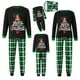 thumbnail image 1 of Conjunto de pijamas navideños familiares a juego con estampado de árbol, letras y cuadros. Pijamas de vacaciones para papá, mamá y niños., 1 of 10