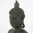 thumbnail image 5 of 11" x 21" Brown Polystone Meditating Buddha Sculpture with Engraved Carvings and Relief Detailing, by DecMode, 5 of 10