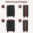 thumbnail image 4 of Merax Luggage Sets with Compression Packing Cubes, Hardside Expandable 4 Piece Suitcase Set with Spinner Wheels, Durable Lightweight Luggage with TSA Lock-16+20+24+28,Black and Brown, 4 of 7