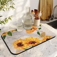 thumbnail image 3 of Washable Rubber Sunflower Cute Floral Dish Drying Mats for Kitchen Counter Home Large Coffee Bar Pad Accessories and Decor for Utensils Stemware 19.5''x12'', 3 of 7