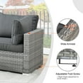 thumbnail image 6 of XIZZI 5 Pieces Outdoor Patio Furniture Set Wicker Rattan Conversation All-Weather Sectional Couch with Glass Coffee Table,Black, 6 of 8