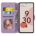 thumbnail image 2 of Feishell Google Pixel 6 Case with Credit Cards Holder, Wallet Magnetic Crossbody Shoulder Strap Flip Stand Purse Premium PU Leather Cover for Google Pixel 6, Purple, 2 of 7