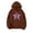Brown, variant on Girl's Y2k Zip Up Hoodies Star Graphic Sweatshirt Cute Jackets Long Sleeve Hooded Sweashirts for Girls Casual Jackets, Streetwear 5-6 Years
