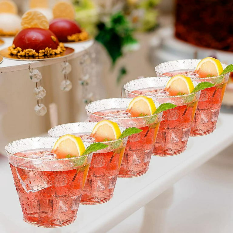  Gold Plastic Cups (Pack of 20) - 12 oz. - Versatile Drinkware  for Indoor & Outdoor Parties, Weddings, Birthdays, Celebrations & More :  Health & Household