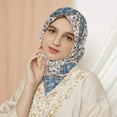 thumbnail image 2 of Fimkaul Womens Scarf Lady Bandanas Neck Floral Folk Custom Travel Vintage Wrap For Islam Printing Wrap Head Hair Neckerchief Muslim Silk Scarves Summer Winter Fall Shawl Wraps Scarfs, 2 of 3