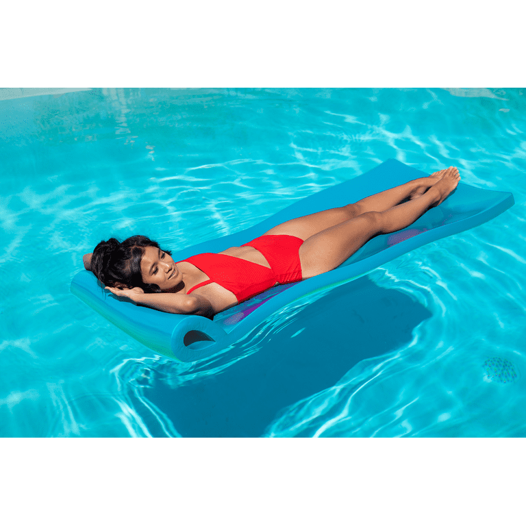 ★LECYTO★ Cascade Layered PairSky Blue Cascade Oasis Deluxe Water Sports Pool Float, Adults and