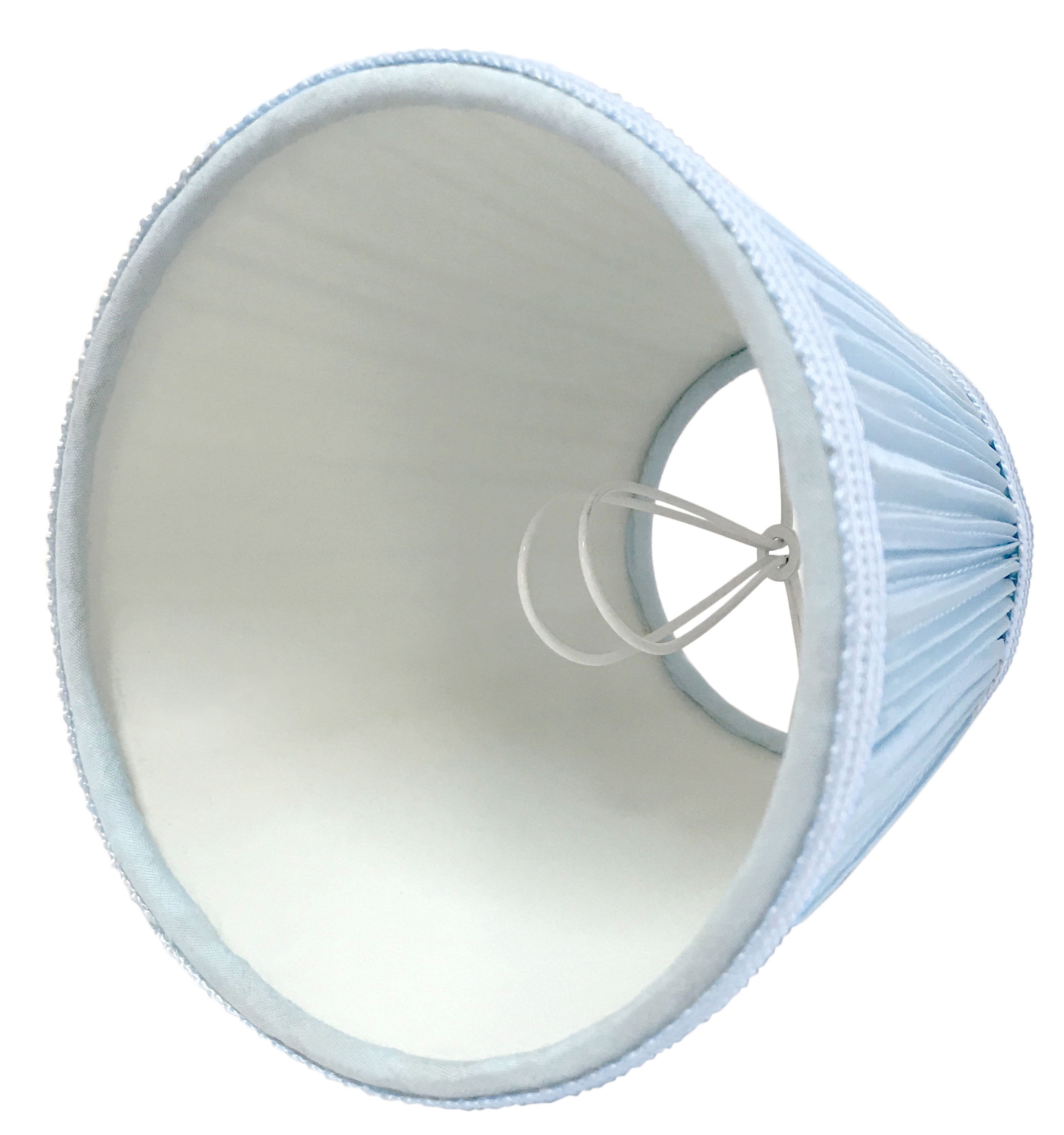 Royal Designs Designer Mushroom Pleat Empire Clip On Chandelier Lamp Shade, Sky Blue, 3" x 5" x 4.5", Set of 6