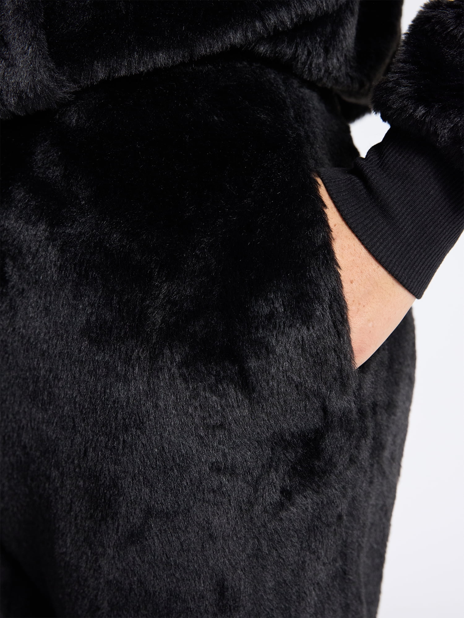 No Boundaries Faux Fur Pants, 29'' Inseam, Women's