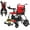 Red, variant on Portable Electric Wheelchair for Adults, Foldable Motorized Power Wheelchairs