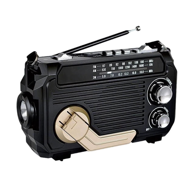 2026 new Solar Hand Crank Emergency Radio, Bluetooth 5.2 Speaker with AM FM SW 3 Band Reception, 3W Powerful Audio and Power Bank, Portable Multifunctional Radio