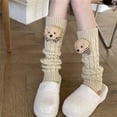 thumbnail image 2 of hirigin Women Socks, Knitting Leg Warmers Cartoon Bear Elastic Slimming Casual Photo Girls Gift Spring Leg Warmer Socks, 2 of 2
