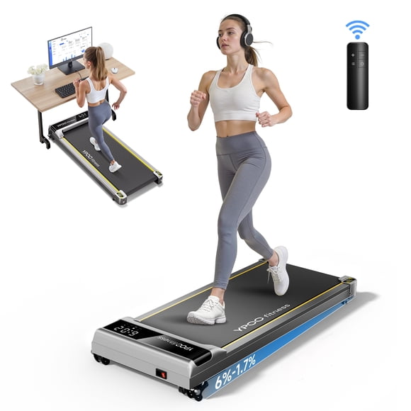Tapis De Marche Bureau BLACK LORD - Mince, 1-15 Km/h, Largeur 390 Mm - Avec Télécommande Et App - Rose