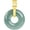 Blue-Green, variant on 18K Gold Oil Green Peace Buckle Glutinous Ice Pendant Necklace, Blue Horizontal Peace Buckle Waxy Ice Pendant Necklace, Blending Tranquility and High-End Style, Very Suitable as a Gift Choice
