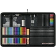 thumbnail image 3 of HIFORNY 100 PCS Drawing & Sketching Set, Professional Art Supplies with Graphite,Charcoal, Colored,Watercolor,Metallic Pencils,Blending Tools,Sketchbook and Coloring Book in Zipper Case（Black）, 3 of 8