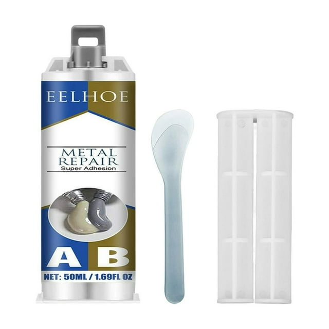 Dsseng Metal Epoxy Liquid Metal Welding Filler High Temperature Multipurpose Metal to Metal Glue for Repairing Cast Iron Aluminum Stainless Steel 50ML