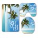 thumbnail image 1 of Juego de alfombras de baño ABPHQTO 3 piezas palmeras de coco playa tropical, 1 of 2