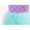 thumbnail image 6 of Girls Sequins Mermaid Princess Dress Kids Mermaid Party Costme Undersea Dress up Costume Sets, 6 of 6