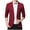 Wine, variant on IROINNID Men's Long Sleeve Blazer Notch Lapel Short Jacket Solid Color Casual Turndown Slim Fit Single Button Coats