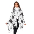thumbnail image 3 of FORMRS Womens Scarf Winter Soft Long Big Warm Shawls Wrap Tassel Scarves, Football Player Pattern, 3 of 9