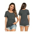 thumbnail image 2 of Yawrut 2-Pack Set Women's Nursing Tops for Breastfeeding Maternity Shirts Double Layer Pregnancy Clothes Postpartum Tee Shirt, 2 of 5