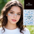 thumbnail image 4 of RAGUPEL Butterfly Face Stickers with Rhinestones Gems 5 Sheets-Sparkle Self Adhesive Face and Body Jewels for Teens,Women,Makeup Enthusiasts-For Birthday Party Halloween Festival Cosplay, 4 of 7