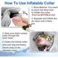 thumbnail image 4 of Dog Protective Collar Inflatable Dog Protective Collar Adjustable Pet Protective Collar Comfortable Protective Collar, Gray L, 4 of 5