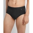 thumbnail image 2 of Hanes Explorer Men’s Brief Underwear, 2-Pack Black/Grey S, 2 of 7