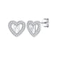 thumbnail image 1 of Pendientes de corazón de plata esterlina Silvora con Letra N Pendientes de botón iniciales para mujer Joyería hipoalergénica, 1 of 8